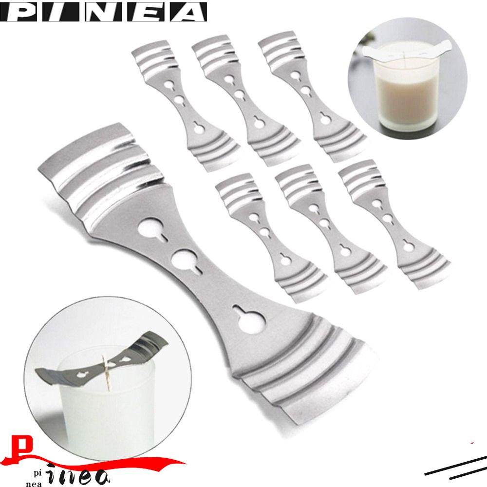 Nanas 10pcs Candle Wick Holder Alat Bantu Klip Sumbu Buatan Tangan Tiga Lubang