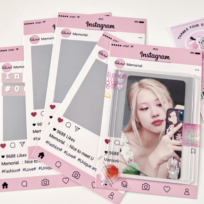 10 Pcs/set INS Photocard Decor Paper Back Hard Kertas Lengan Pelindung DIY Kpop Idol Foto Kartu Pelindung Dinding Kamar Pesan Kertas Dekorasi