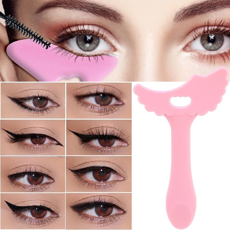 Eyeliner Eyeshadow Aplikator Silikon Berbentuk Sayap Eyelash Contouring Stencils Wanita Pemula Eyeliner Guide Card Cetakan Serbaguna Eyeliner Stensil Eyeliner Stencil Pads