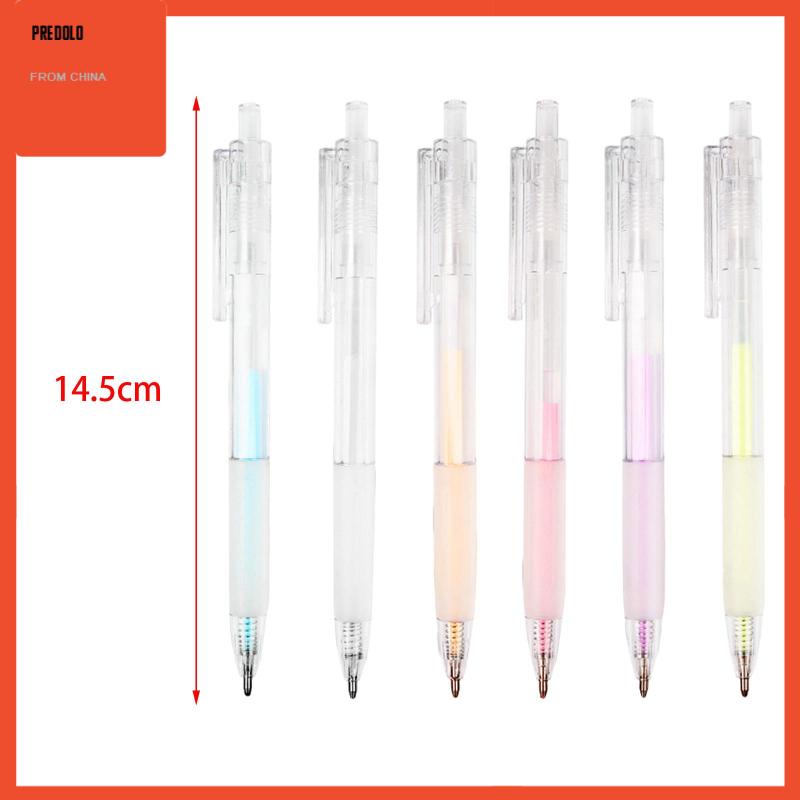 [Predolo] 6pcs Pen Jenis Press Cepat Kering Dengan Refill Dot Decorating