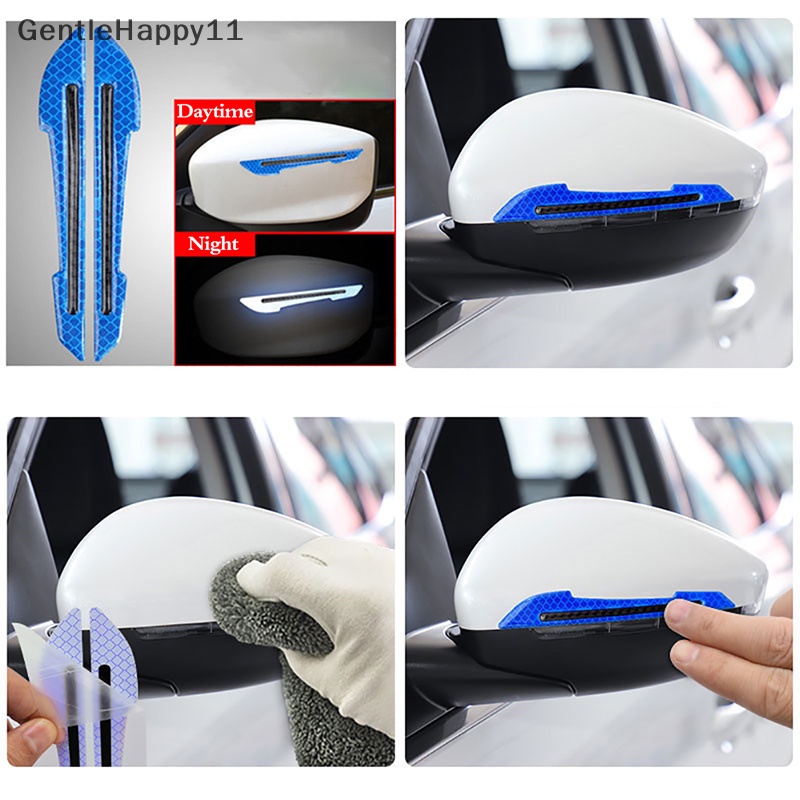 Gentlehappy 1pasang Strip Reflektif Bumper Mobil Spion Tanda Peringatan Keamanan Spion Mobil Stiker Reflektif Strip Dekoratif Aksesoris Mobil id