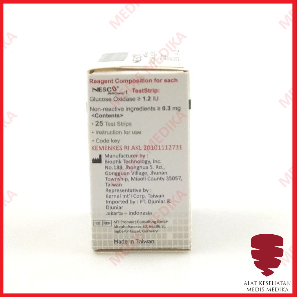 Nesco Glucose Test Strip Cek Diagnosa Tes Gula Darah Refill Isi 25 Stick