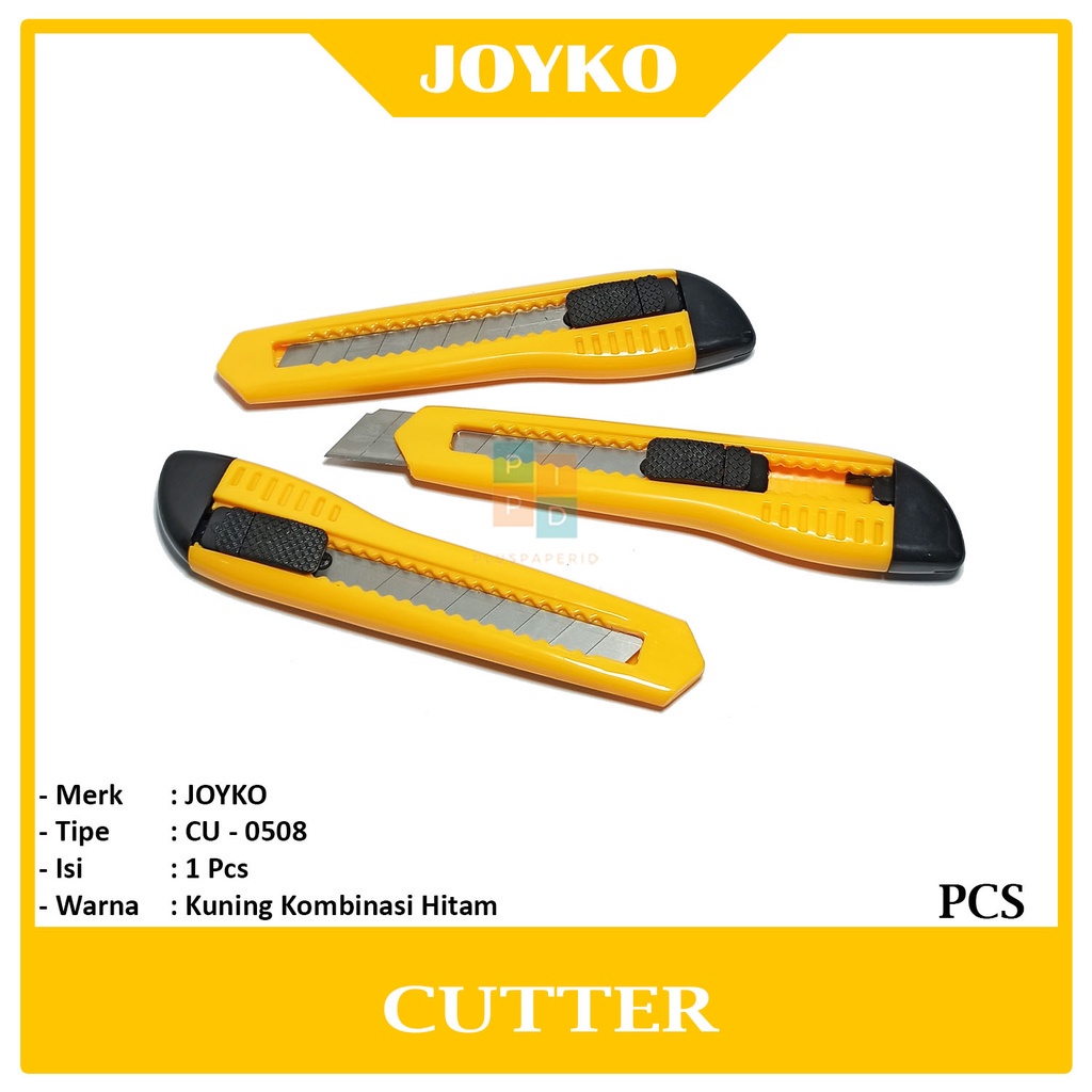 

JOYKO - Pisau Cutter Pemotong Kertas CU 0508 - Pcs