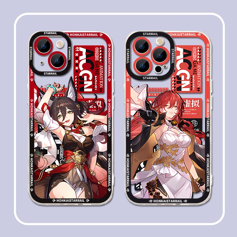 IPHONE Honkai Star Rail Himeko Soft Case Kompatibel Untuk Iphone11 14 13 12 Pro Max XS XR X8 7 6S Plus Casing Ponsel Tingyun Mini Transparan TPU Silikon Shockproof Cover