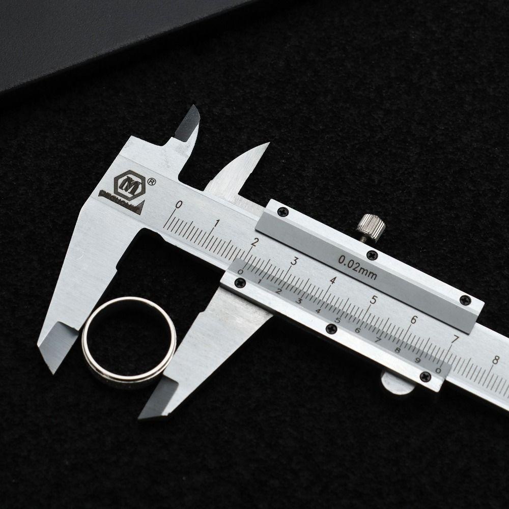 POPULAR Populer Vernier Caliper Carbon Steel 0.02mm /0.001&quot; Jangka Sorong Presisi Tinggi 0-150mm/0-6inch Jangka Sorong Metal