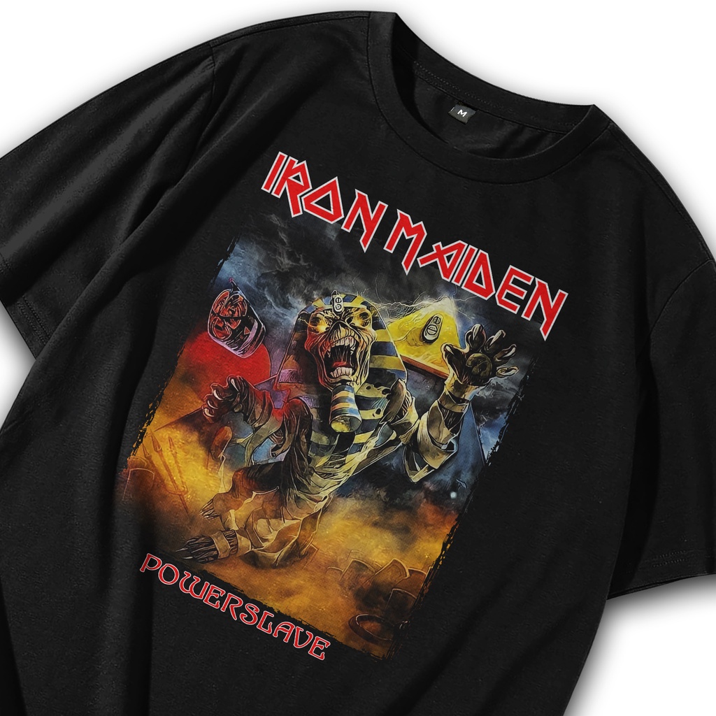 WEARCLUB - Kaos Musik / Kaos Band Oversize / Tshirt Band  Iron Maiden Power Slave / T shirt Band / B