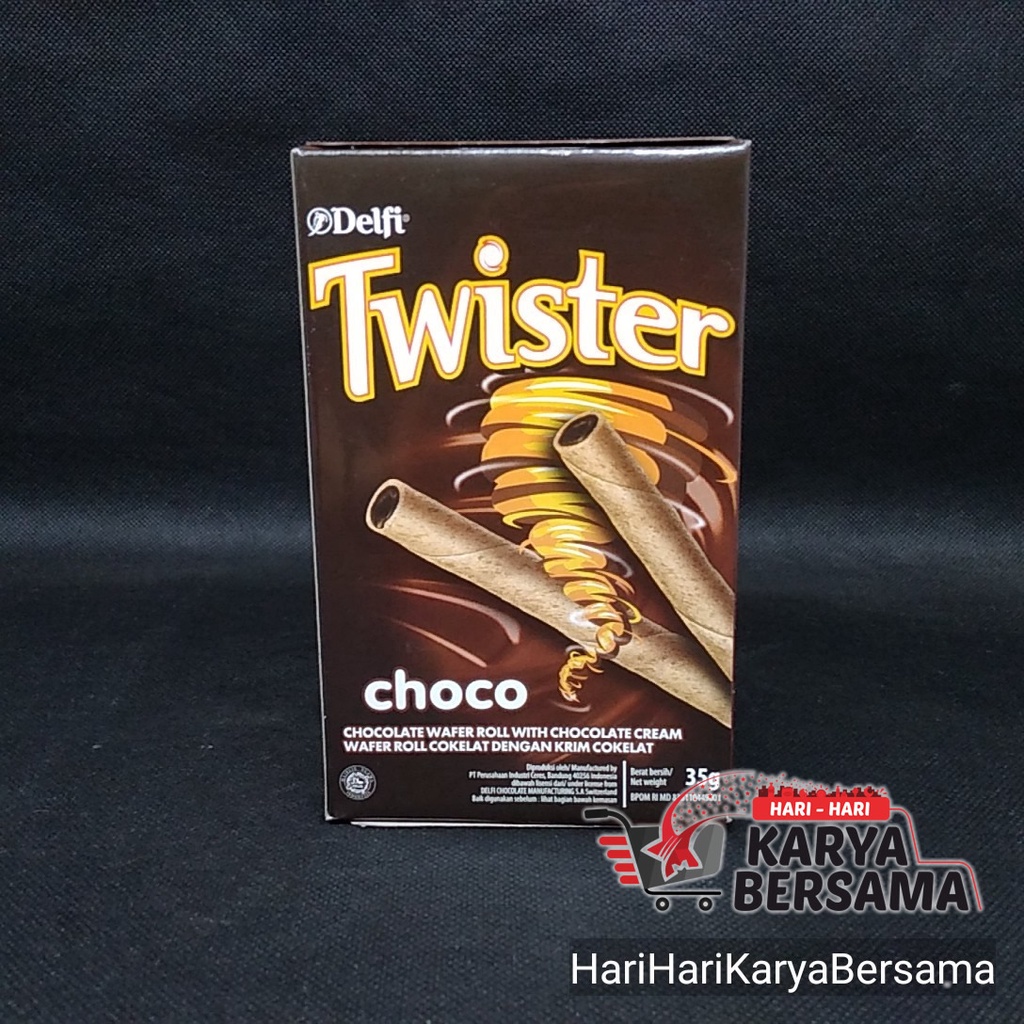 

DELFI TWISTER WAFER ROLL CHOCO 35GR