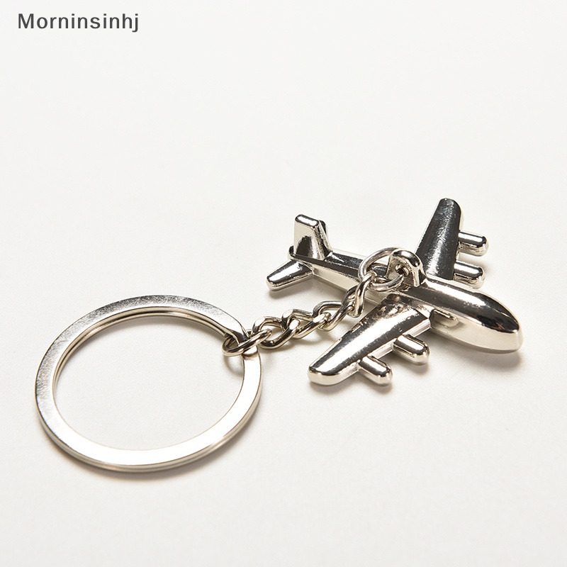 Mornin 1pc Keyring Mini Pesawat Udara Metal Alloy Gantungan Kunci Hadiah Kreatif Keyfob 3D Pendant id