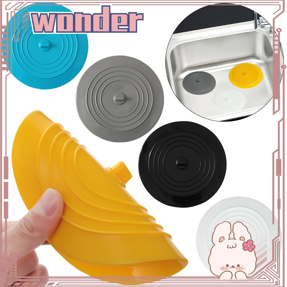 Wonder 15cm Wastafel Air Plug Silikon Tahan Lama Perlengkapan Kamar Mandi Bulat Penutup Saluran Air Anti Bocor