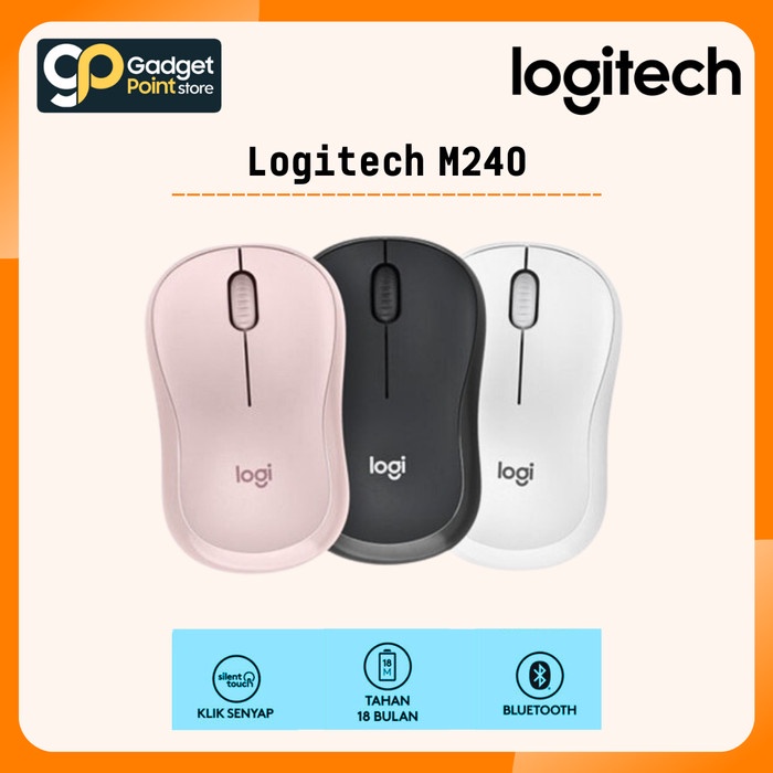 Logitech M240 Silent Bluetooth Mouse - Garansi Resmi 1 Tahun