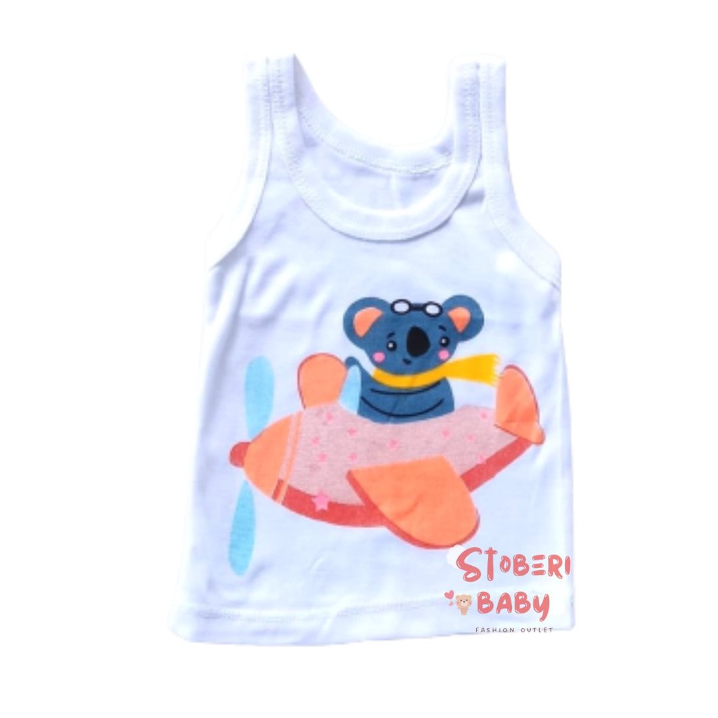 stoberi baby - KAOS SINGLET MOTIF ANAK kaos dalam oblong anak laki2 dan perempuan newborn-3thn PART3