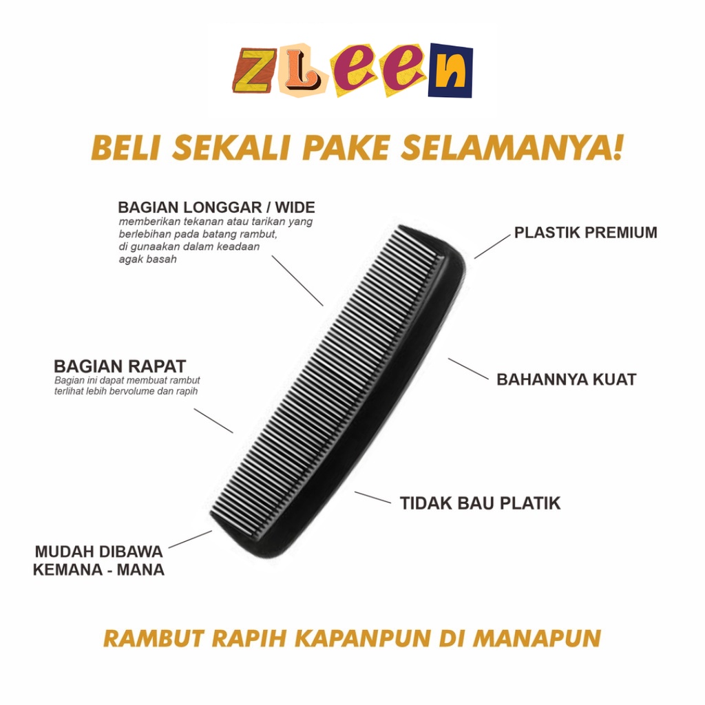 Sisir Hotel Premium Sisir Saku Sisir Rambut Pria Wanita