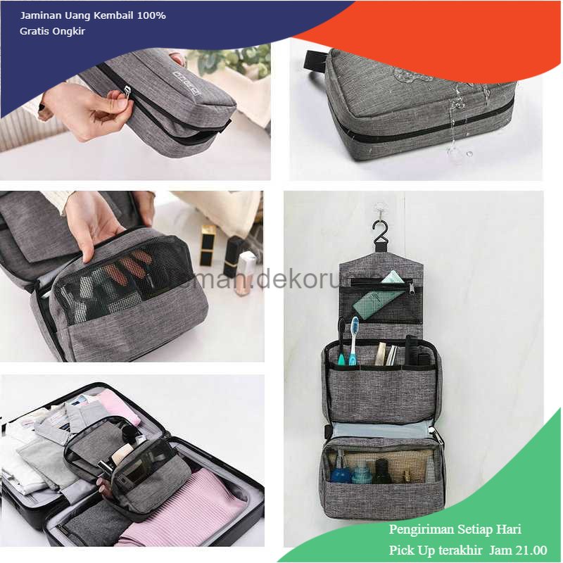 TD - TRV QEHIIE Hanging Travel Bag Folding Organizer Tas Lipat Multi Layer - QE24