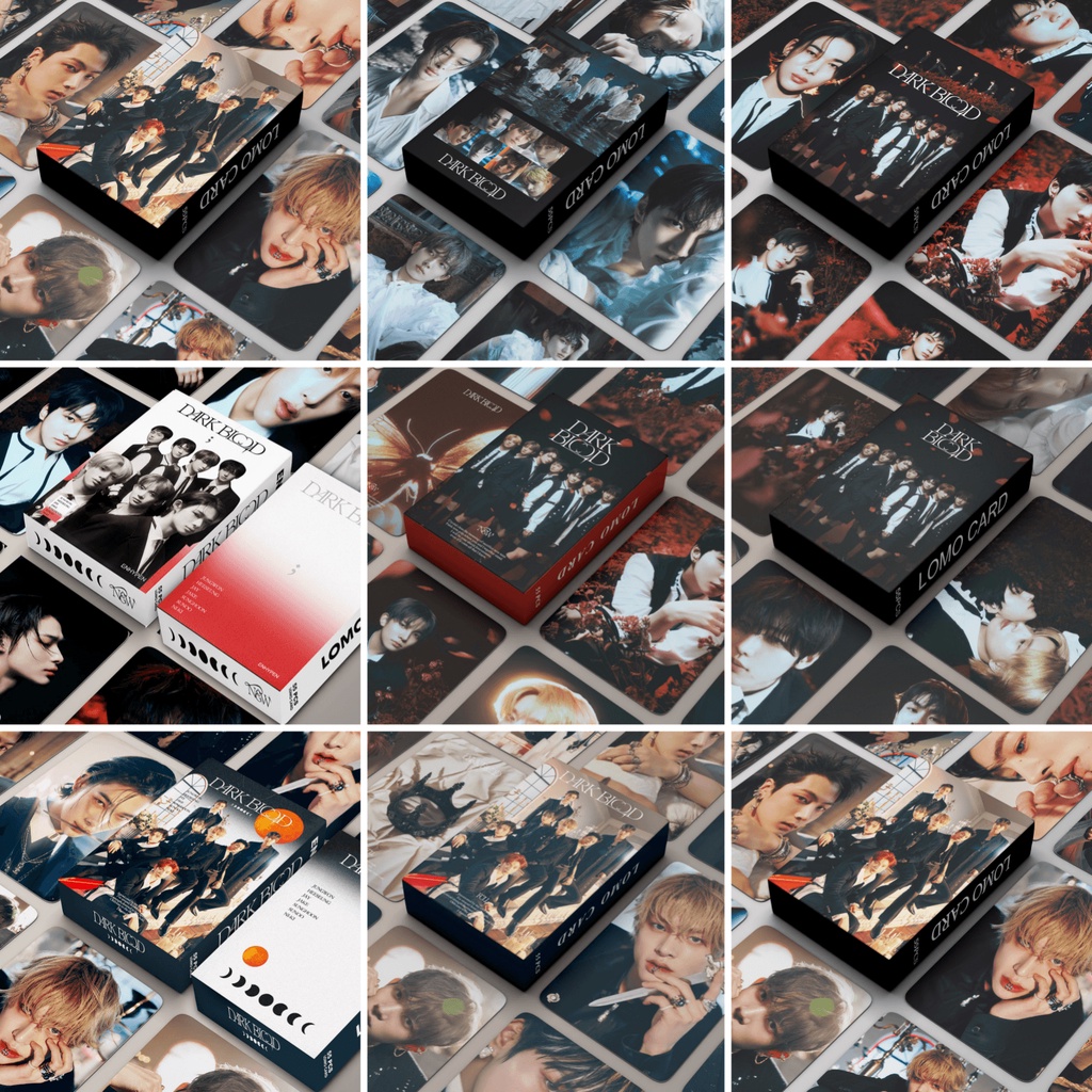 55pcs/box EN-HYPEN Mini 4th Album DARK BLOOD Photocards Kartu Lomo ENHYPEN Kpop Postcards Series