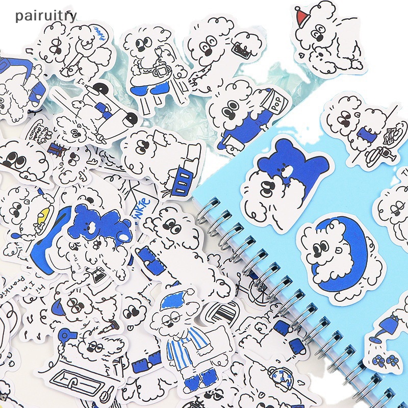 Prt 60PCS Stiker Anjing Lucu Kawaii Vintage Untuk DIY Anak Kamar Tidur Notebook Bagasi Motor Laptop Kulkas Decals Graffiti PRT