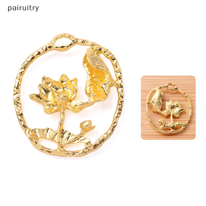 Prt Vintage Liontin Bunga Logam Handmade Ornamen Tiara Diy Perhiasan Aksesoris Hollow Liontin PRT