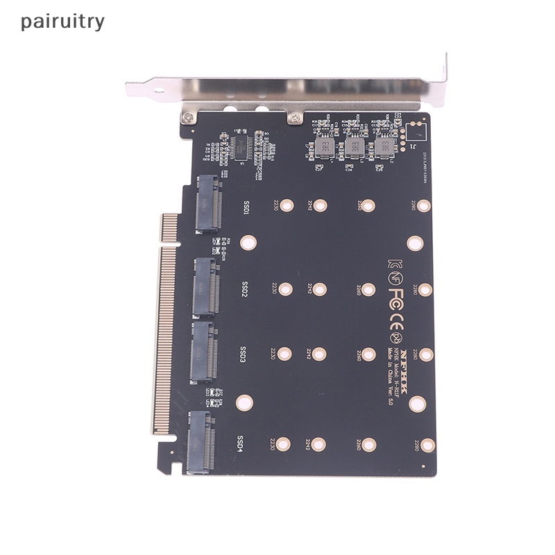 Prt 4port M.2 NVMe SSD to PCIE X16M Kunci Hardisk Converter Reader Kartu Ekspansi PRT