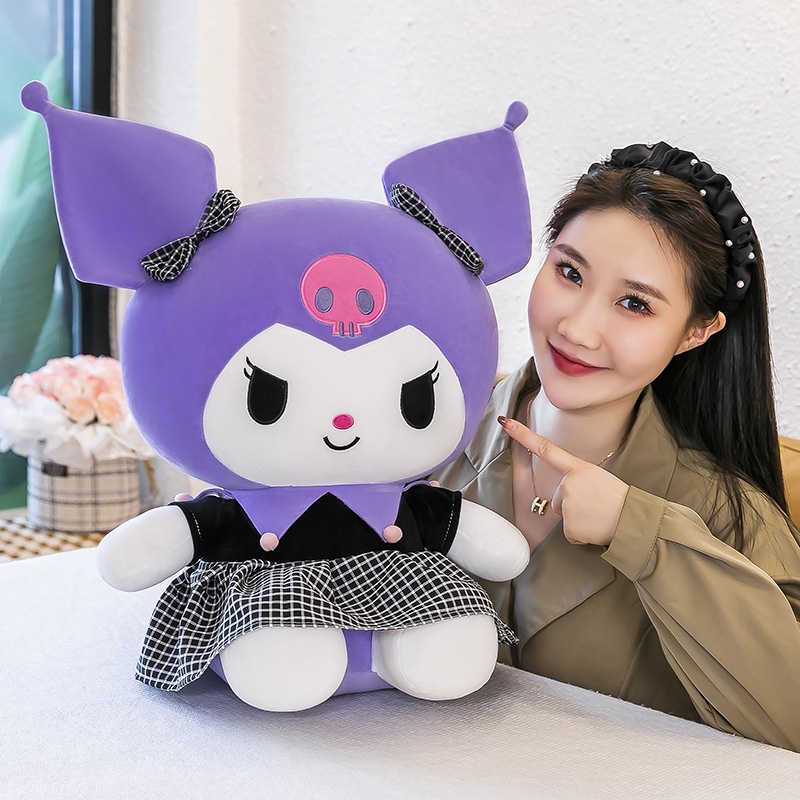 Mainan Plush Kartun Lucu Baru Kuromi Doll Melody Plush Toy Untuk Pacar