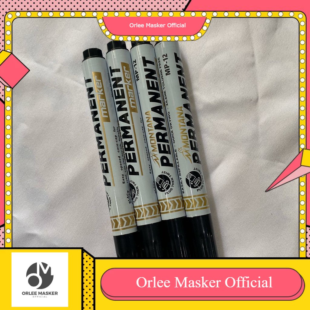 SPIDOL MONTANA BESAR PERMANEN MARKER HITAM 1 pcs