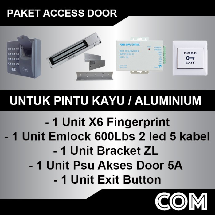 

Paket X6 Fingerprint / Paket Akses Door X6 RFID Door Access Control