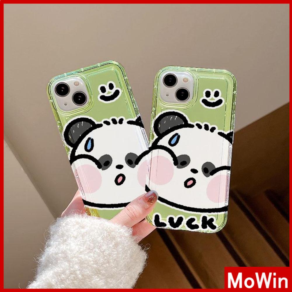 Case iPhone 14 Pro Max iPhone Case Bening Case TPU Soft Case Airbag Shockproof Perlindungan Kamera Makan Lucu Panda Bambu untuk iPhone 13 Pro Max iPhone 12 Pro Max 11 8Plus 7Plus 6Plus
