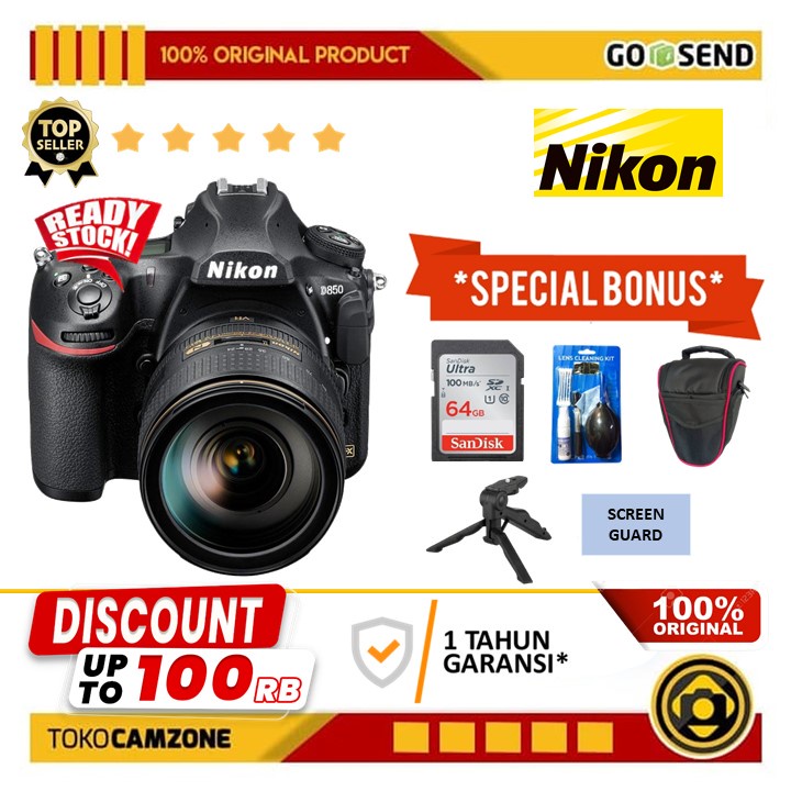 Nikon D850 Kit AF-S 24-120mm F/4G ED VR - GARANSI RESMI
