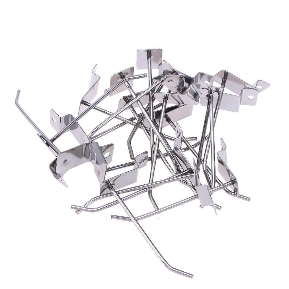 Lily 10pcs Slatwall Hooks Perforated Panel Barang Shelf Holder Rak Penyimpanan