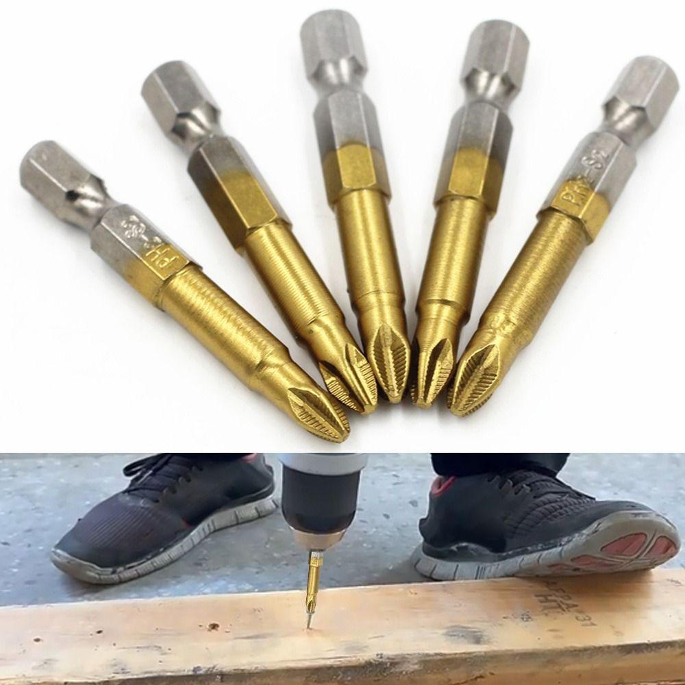 TOP Obeng Tips Set Mata Hex Shank Kualitas Tinggi Lapis Titanium