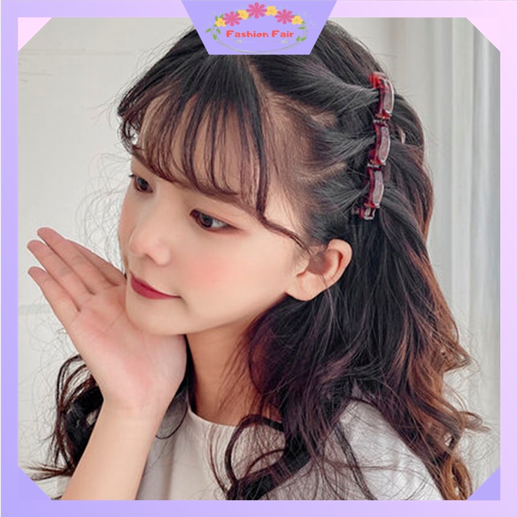 FASHION FAIR - D6083 Bando Fashion Korea / Jepit Rambut Gaya Korea / Bando Jepit Rambut / Bando Jepit Multi B758 / Layer Hollow Double Bangs Hairstyle