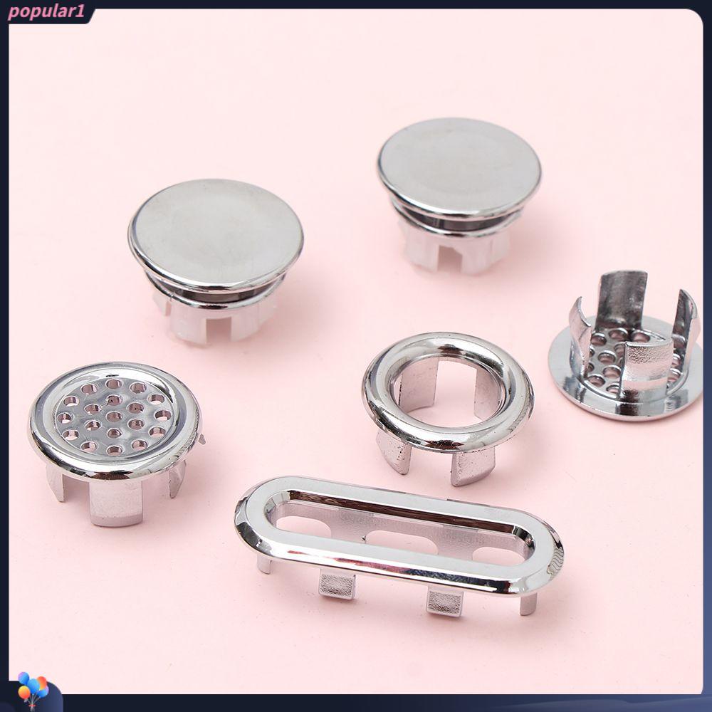 Populer 1pc Penutup Saluran Air Overflow Ring Bulat Plastik Tub Drain Stopper