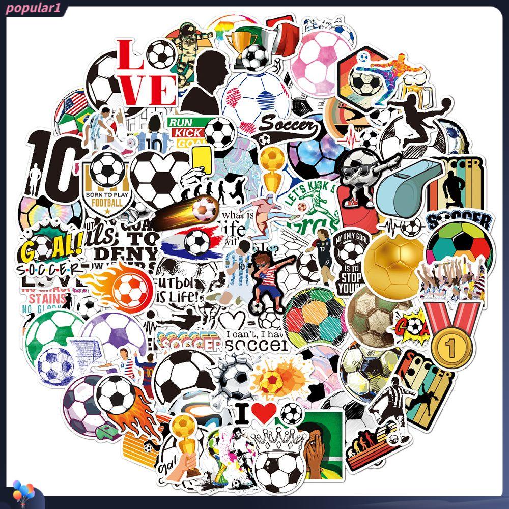 Populer 100Pcs 2022stiker Piala Dunia Qatar Keren Cangkir Air Notebook Graffiti Sticker