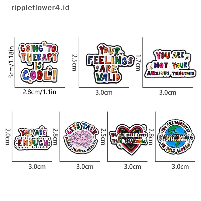 {rippleflower4.id} Enamel Pin Meningkatkan Diri Otak Bros Lencana Logam Pakaian Ransel Dekorasi Kartun Pin Perhiasan~