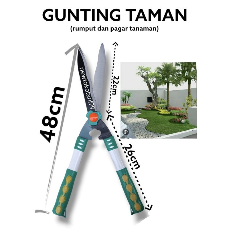 Gunting rumput besar 48cm gunting taman tanaman gunting pagar tanaman T99