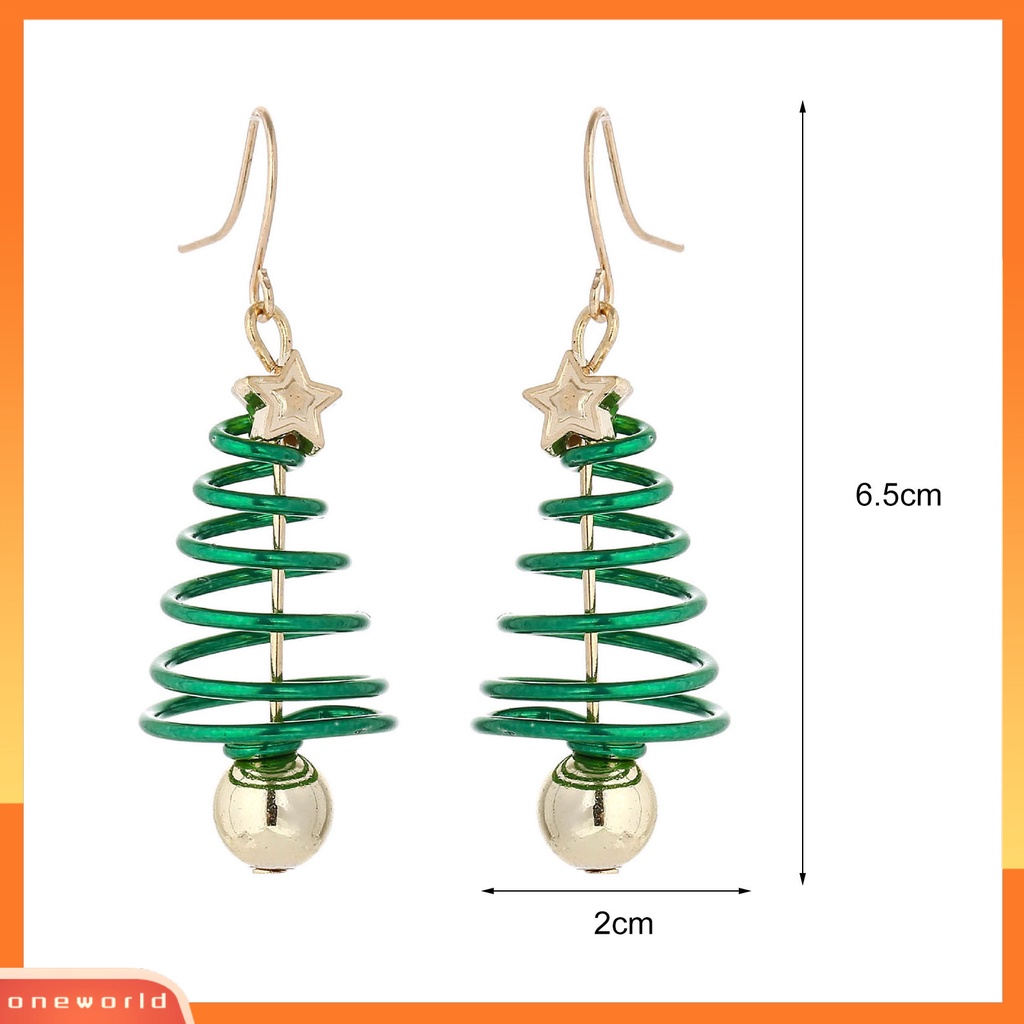 [WOD] 1pasang Anting Drop Motif Pohon Natal Anting Menjuntai Wanita Logam Nyaman Untuk Pernikahan