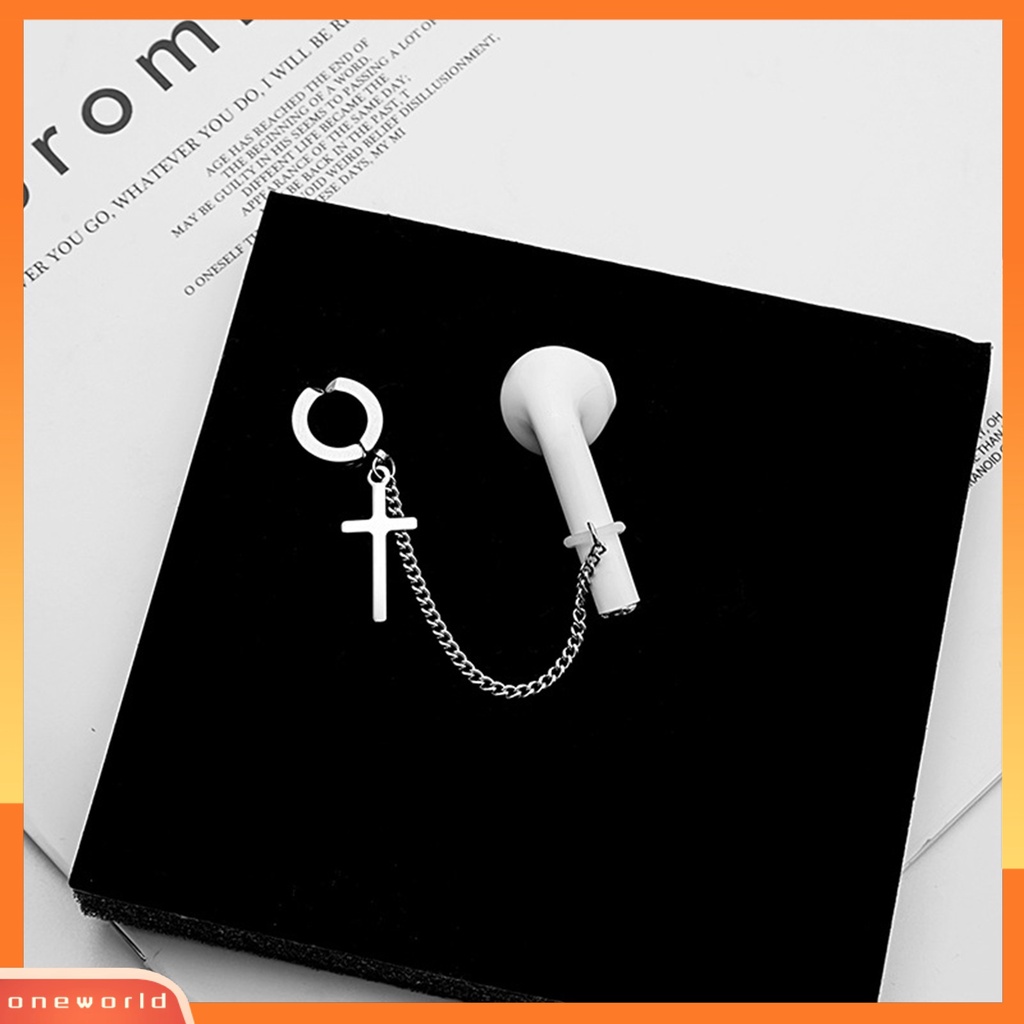 [WOD] 1pc Anting Anti Hilang Universal Cocok Mudah Digunakan Tali Anting Earphone Stainless Steel Non-slip Untuk Pakaian Sehari-Hari