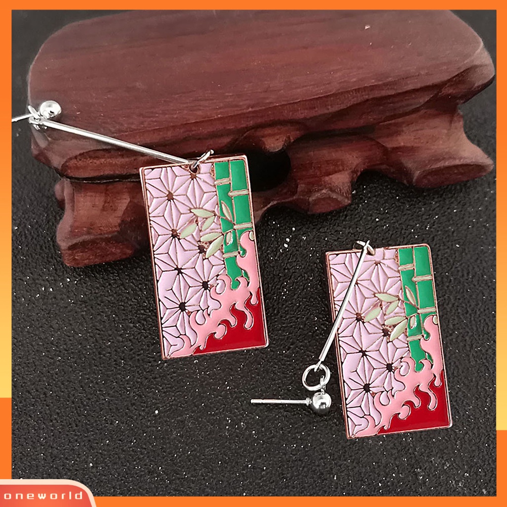 [WOD] Demon Slayer Ghost Blade Pendant Anime Ear Stud Earclip Anting Perhiasan Cosplay