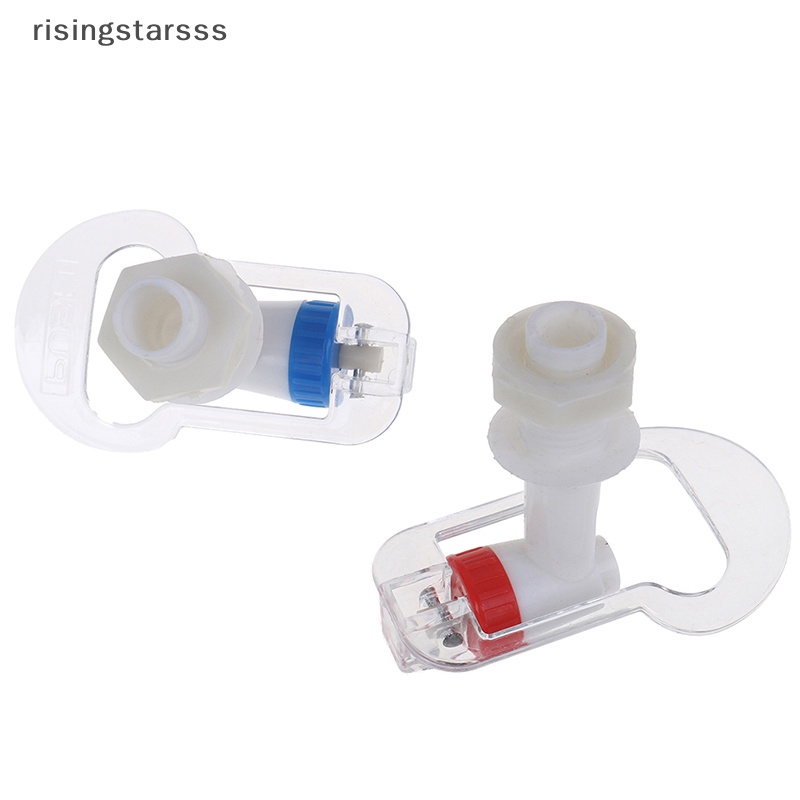 Rsid Span-new 2pcs Merah Biru Dispenser Air Dorong Plastik Keran Air Pengganti Jelly