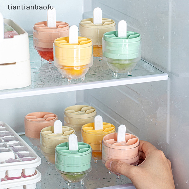 [tiantianbaofu] Cetakan Es Krim Pops Plastik Ice Cream Ball Maker Popsicles Molds Alat Dapur Butik