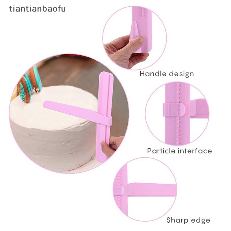 [tiantianbaofu] Scraper Kue Adjustable Penghalus Fondant Spatula Diy Pinggiran Kue Penghalus Cream Alat Meratakan Alat Baking Kue Kering Spatula Butik