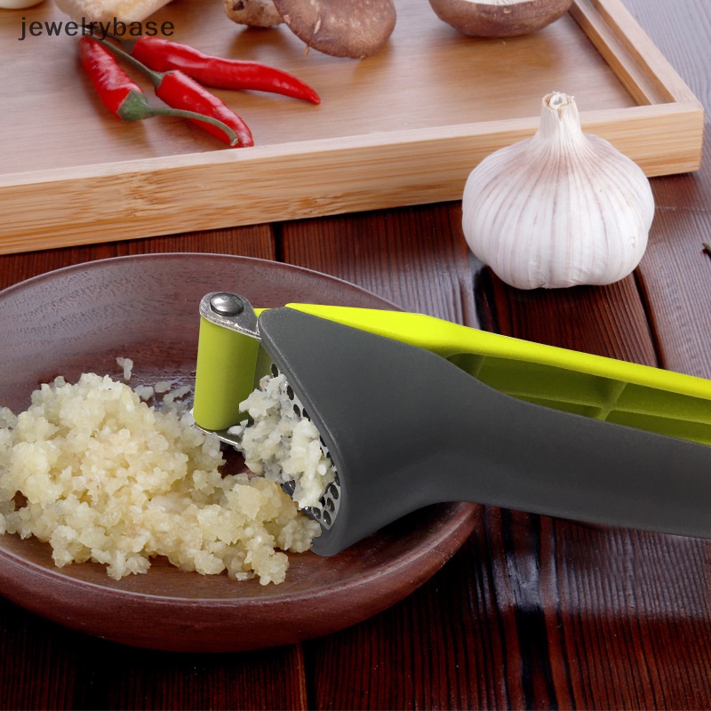 [jewelrybase] Stainless Steel Garlic Press Penghancur Handheld Jahe Garlic Mincer Butik