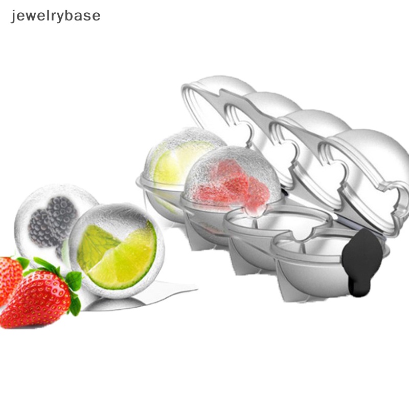 [jewelrybase] Cocok Untuk Membuat Es Batu Hitam Penutup Silikon Ice Ball Sphere Maker Cetakan Whiskey Cocktail DIY Permen Cetakan Dapur Gadget PP Transparan Tubuh Butik