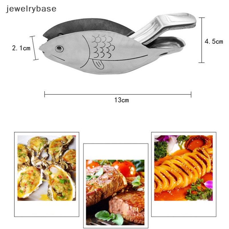 [jewelrybase] Alat Peras Jeruk Lemon Stainless Steel Bentuk Ikan Lemon Juicer Alat Peras Jeruk Nipis Manual Butik