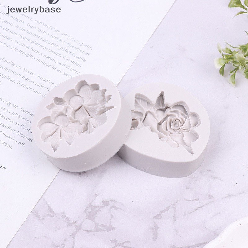 [jewelrybase] Cetakan Silikon Bentuk Bunga DIY Gardenia Plumeria Rubra Kue Sabun Fondant Mold Butik