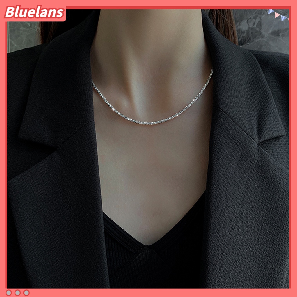 [BLS] Wanita Kalung Cahaya Mewah Geometris Adjustable Ekstensi Rantai Anti Luntur Dekorasi Hadiah Ulang Tahun Berkilau Klavikula Rantai Choker Kalung Perhiasan Halus Untuk Pacaran