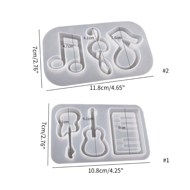 Siy Instrumen Note Pasir Apung Cetakan Silikon DIY Liontin Gantungan Kunci Perhiasan Membuat Alat