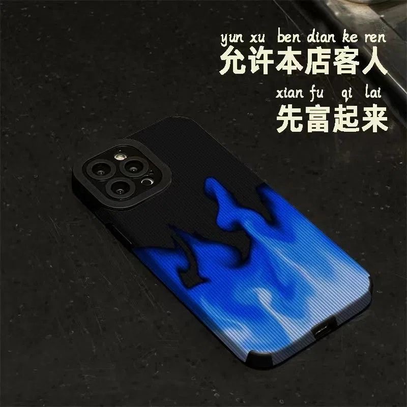 All New Hot Fashion Leather Soft Case IPhone 6S 7 Plus 8 Plus X XS XR XS Max 11 13 12 14 PRO Max 14 Plus SE Mini Phone Case Girl Girl Women Black Blue Fire