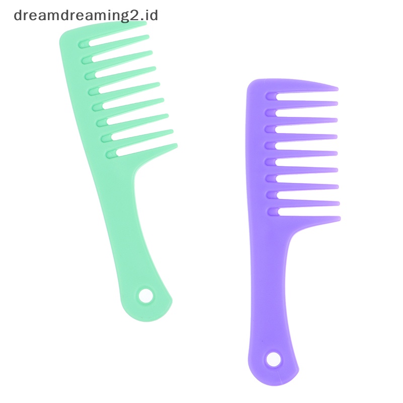 (drea) Sisir Rambut Keriting Gigi Lebar Besar/Alat Styling Sisir Rambut Halus Perempuan //