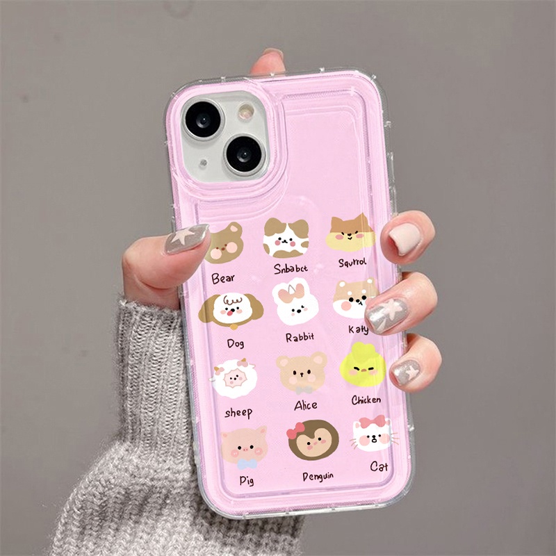 Casing Kartun Hewan Lucu Untuk Samsung A12 A10 A10S A14 A13 A11 A31 EU A51 A52 A52S A50 A50S A30S A32 A33 A03 A22 A23 A71 A73 A02 A03 S22 S23 Plus Ultra FE Airbag Shockproof Cover