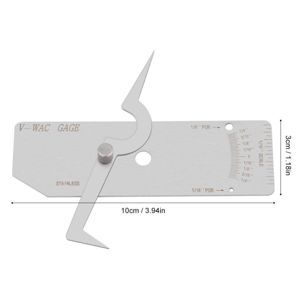 POPULAR Populer Welding Gauge Las Besar Silver Edge Ukur Kedalaman Solder