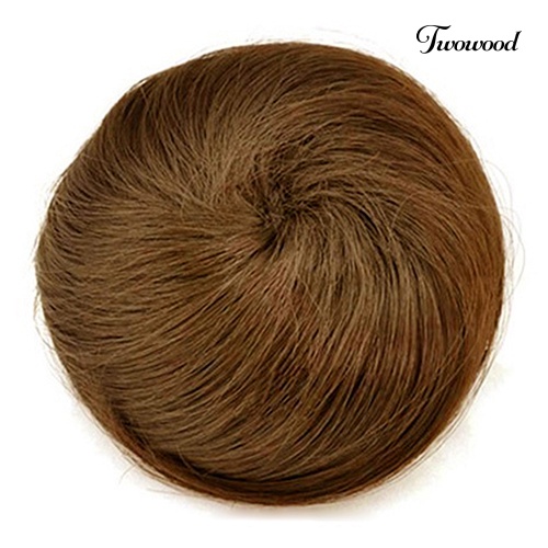 Twowood 1Pc Rambut Palsu Serat Sintetis Wanita Hairpiece Extension Rambut Palsu Palsu Sanggul Wig